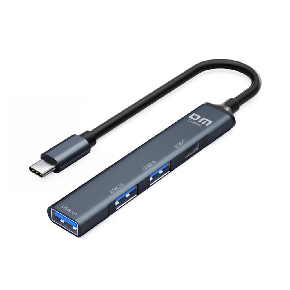 

CHB081 4 in 1 Type-C Hub USB-C to USB 3.0 2xUSB 2.0 Port High Speed Type-C Charging Multiport Adapter As Shown A