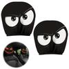 2PCS Funny Halloween Car Headrest Cover Decor Big-eyed Cartoon Print Headrest Cover Creative Car Seat Headcover