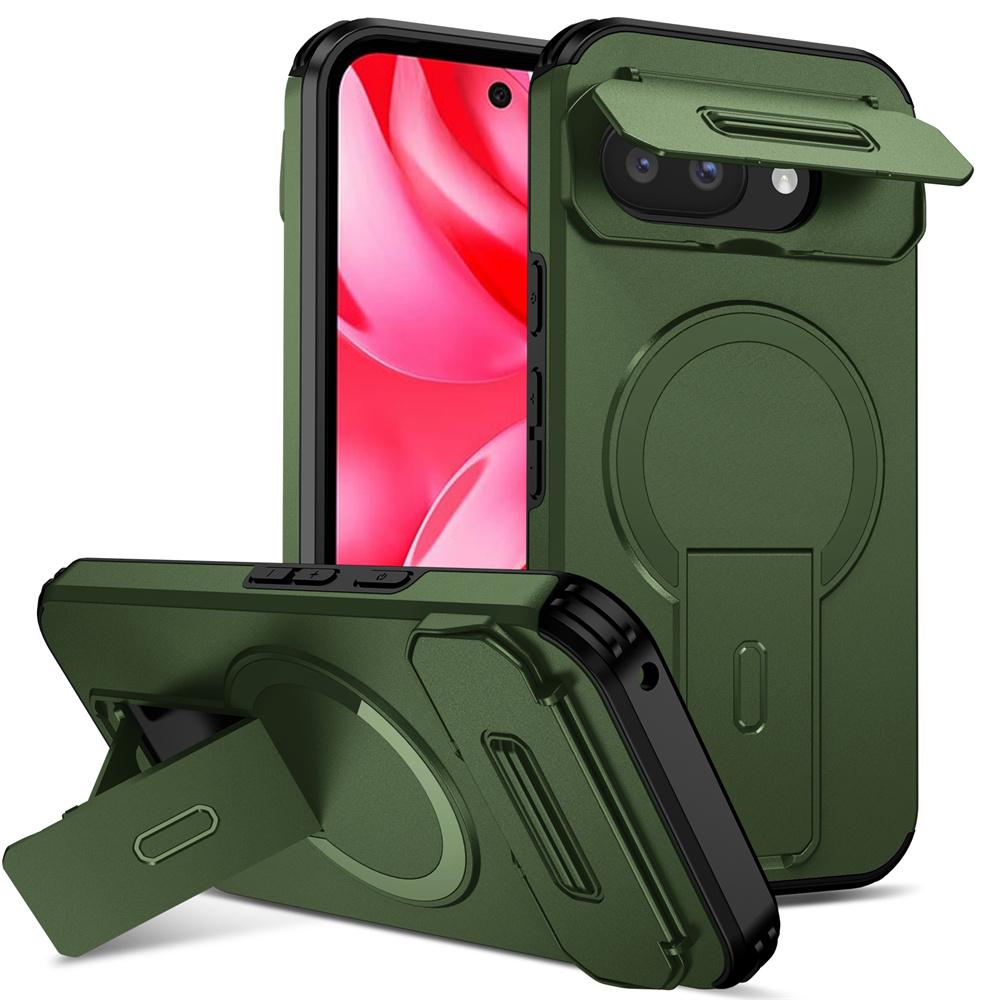 Protezione Scorrevole Fotocamera Supporto Pieghevole Magnetico Per Custodia Magsafe Per Google Pixel 10 9 8 Pro XL 8A 9A 10A Cover Posteriore Rigida Antiurto
