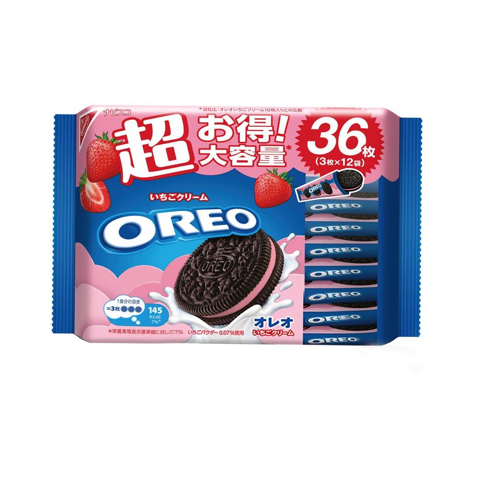 Mondelez Oreo Mega Pack Strawberry Cream 36 Pieces (3 12 Bags)