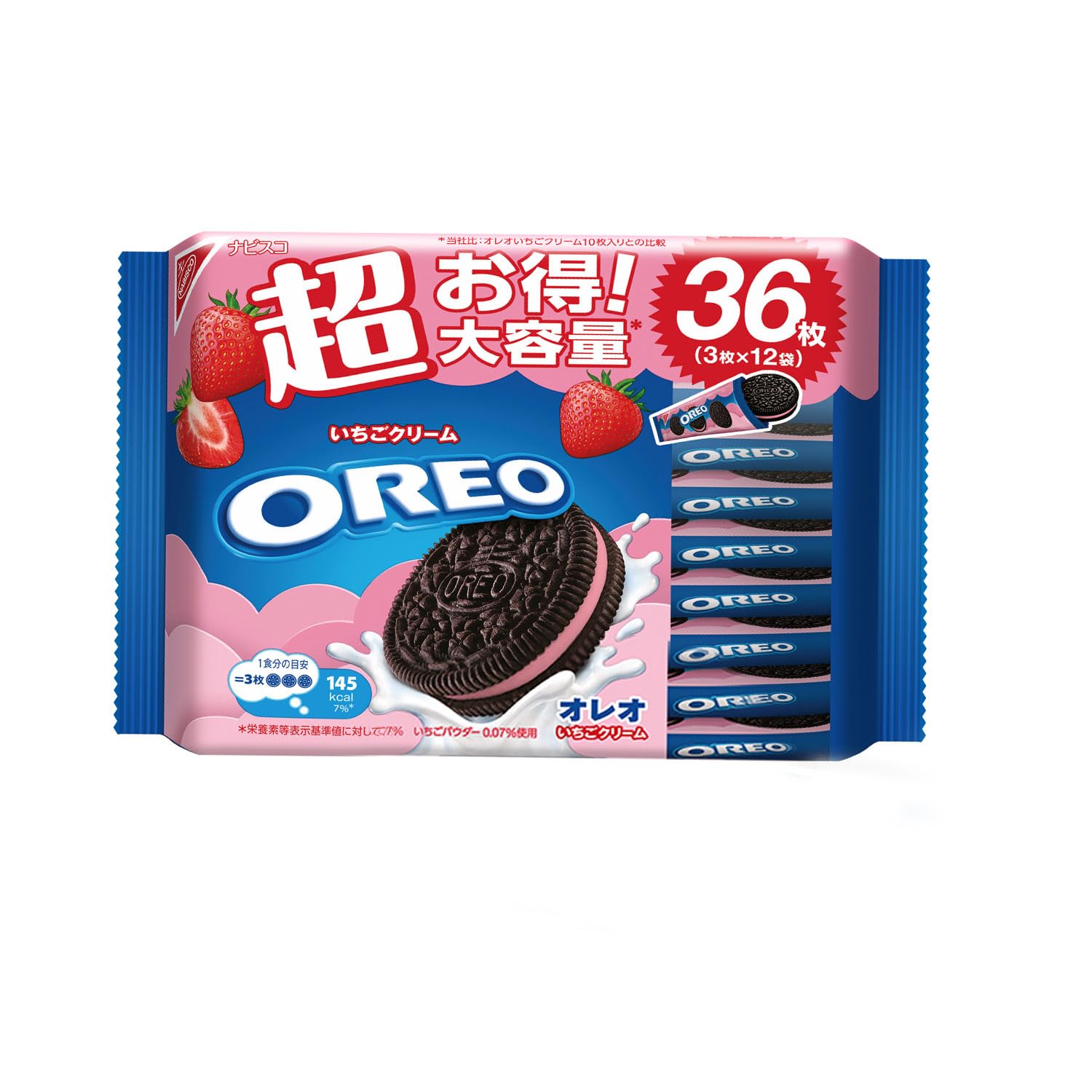 Mondelez Oreo Mega Pack Strawberry Cream 36 pieces (3 12 bags)