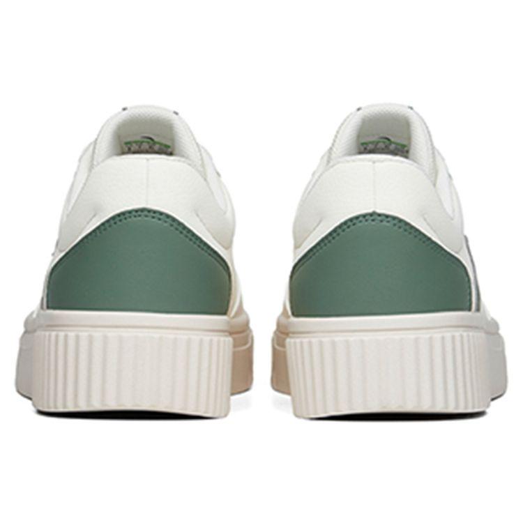 Anta Lifestyle Series Biscuit Shoes Synthetic Leather Non-Slip Shock Absorbing Wear-Resistant Low-Top Skate Shoes Men Sneakers White Green 912228005-3