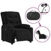 Electric Recliner Chair Black Fabric