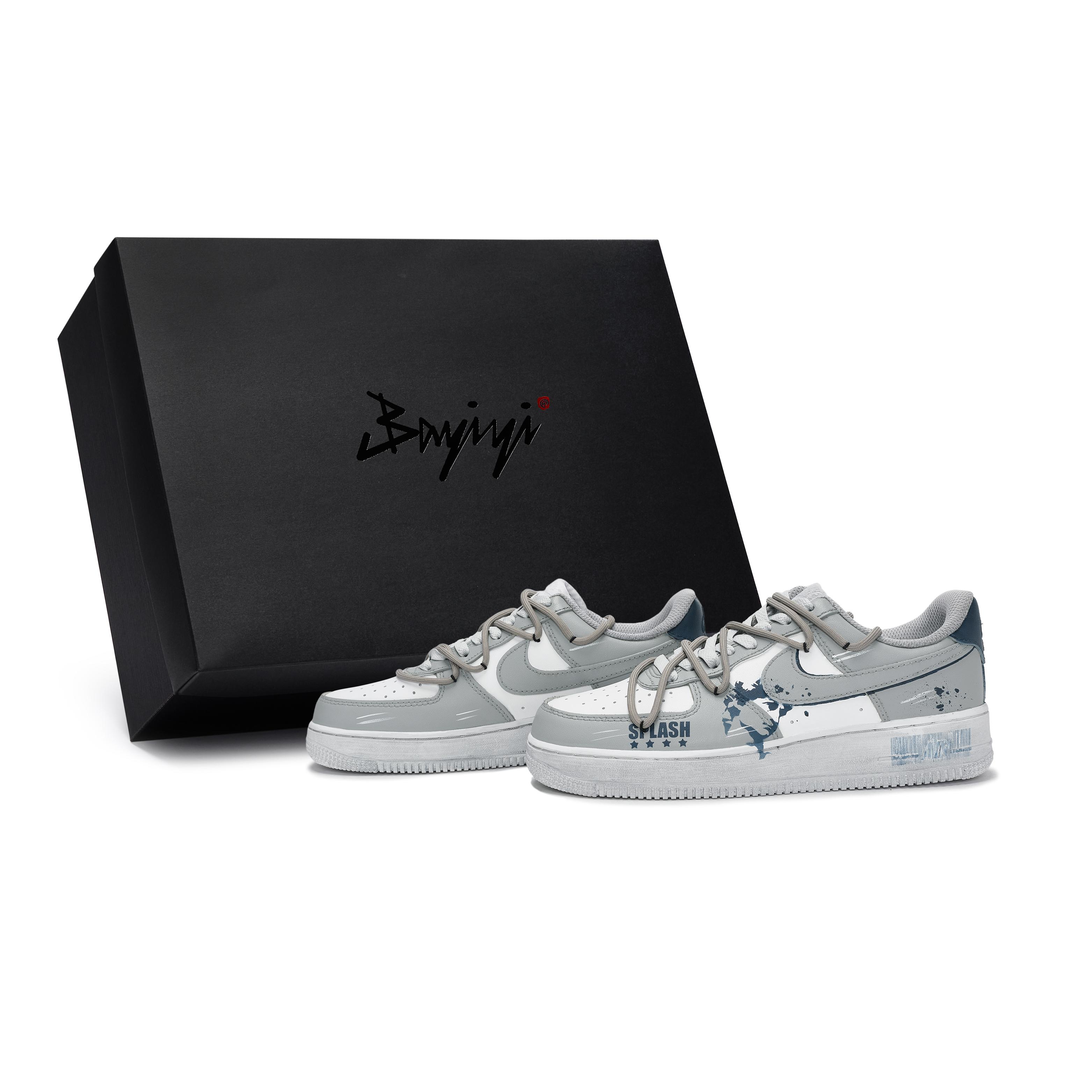 

Nike Air Force 1 Skateboard Shoes Unisex Low Top Gray/White/Blue CW2288-111(Team80-S-BOX) 38.5