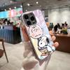 Cute Cartoon S-SnoopyS Phone Case For IPhone 17 Pro Max 15 Pro 16 14 Plus 12 13 Mini 11 Pro Shockproof Electroplated Glass Cove
