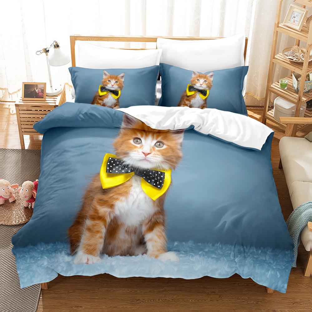 Comforter Maine Coon Bedding - Lovely Cat Design Queen/King/Single Sizes Ideal For Bedroom Decor & Home Textiles