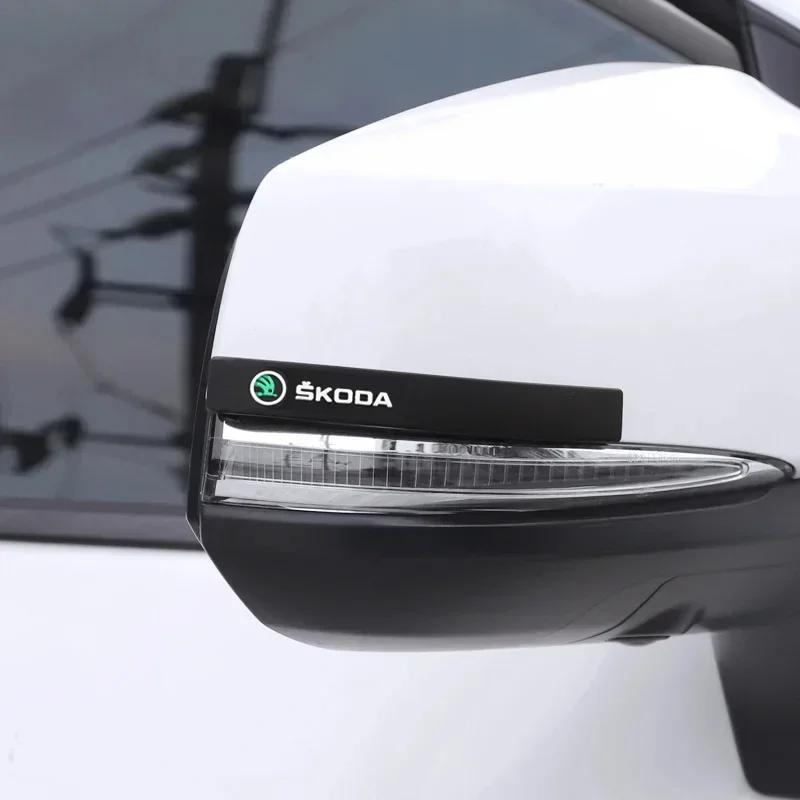 SEHX4 6Pcs Car Door Anti Collision Strips Anti-scratch Protection Stickers For Skoda Octavia Superb Rapid Kodiaq Karoq Fabia Vision RS