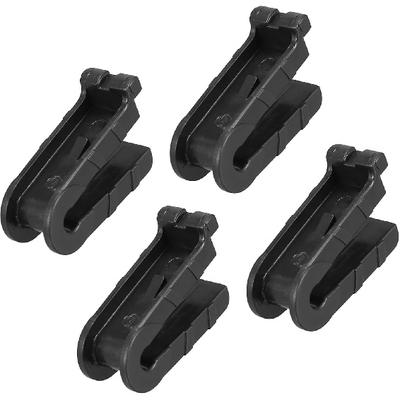 Universal Front Wiper Blade Arm Adapter Clip J Hook Type C - Pack of 4 Black Replacement