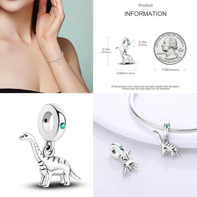 925 Silber Glühwürmchen Libelle Eule Anhänger Kleeblatt Herz Zirkon Farbperle für Original Armband Anhänger Schmuck