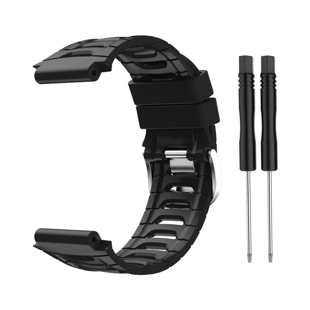Silicone Watch Bands Replacement Bands Soft Comfortable with Steel Buckle Watch Strap Compatible for Garmin Forerunner 920XT