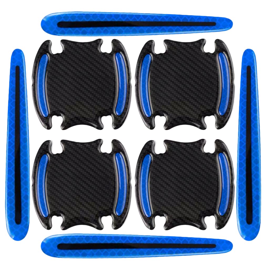 

Car Door Handle Stickers, 8-Pack Scratch-Design Car Door Handle Stickers Universal Fit For Most Car Door Handles Blue Stickers One Size синий