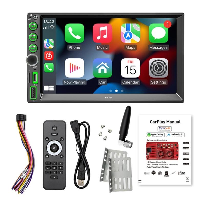 

7 Inch Auto Multimedia Car Stereo-Audio Bluetooth-compatible MP5 Player with Reversing Video Wired/Wireless Connection