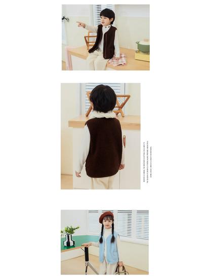 Kids' Lambswool Vest - Warm, Sleeveless Autumn/Winter Jacket for Boys & Girls