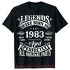 40. ročník Vintage legendy narozené v roce 1983 40 let staré trička grafické bavlna streetwear krátký rukáv dárky k narozeninám