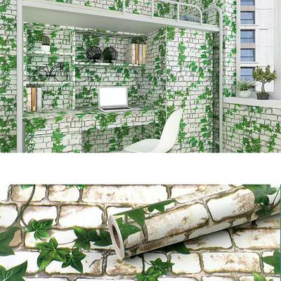 5M/10M selbstklebende Vliestapeten Blumentapete 3D Aufkleber Home Room Decor