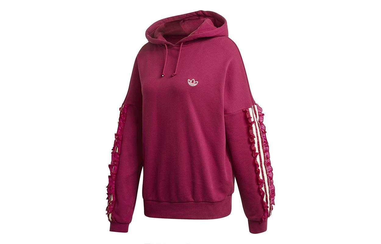 Adidas Originals Sweatshirts Women s Burgundy Hooded Moderate FU3872 36