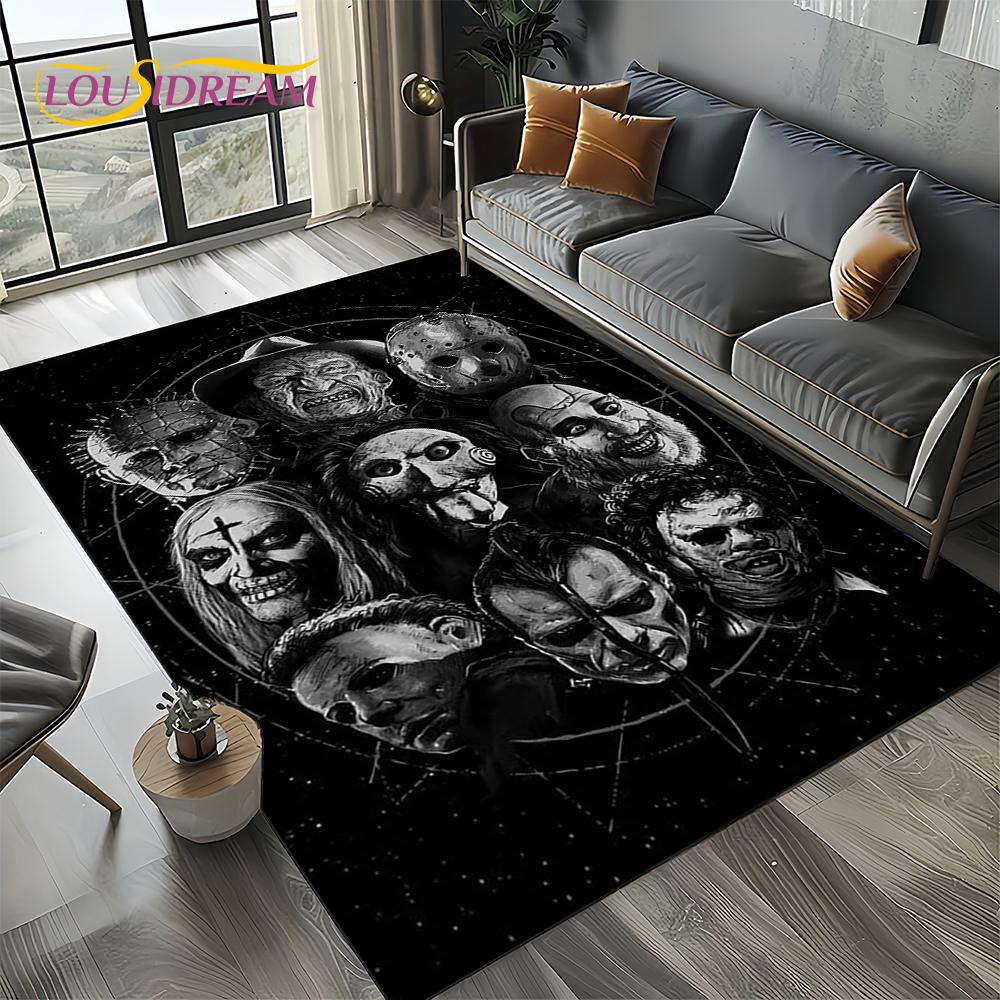 Hororový film Chucky Pennywise Halloween Postava Saw Koberec Kobereček pro Obývací pokoj Ložnici Domov Dekorace Pohovky, Protiskluzová Podložka na Podlahu