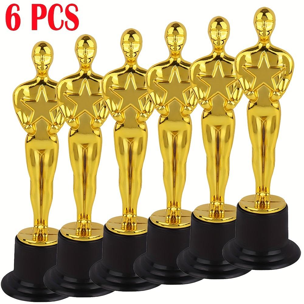 1/3/6/12 Pezzi Statuette Trofeo Dorato, Trofei Premio in Plastica Stile Oscar per Decorazioni da Festa, Regali di Apprezzamento