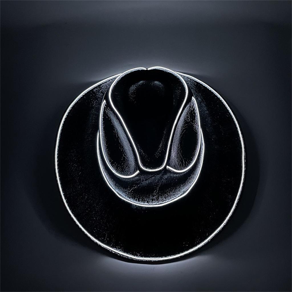 Glittery Hat LED Light Up Cowboys Hat Rhinestone For Cowboys And Cowgirls Battery-operated Cowboys Hat For Parties Christmas Birthdays Costume