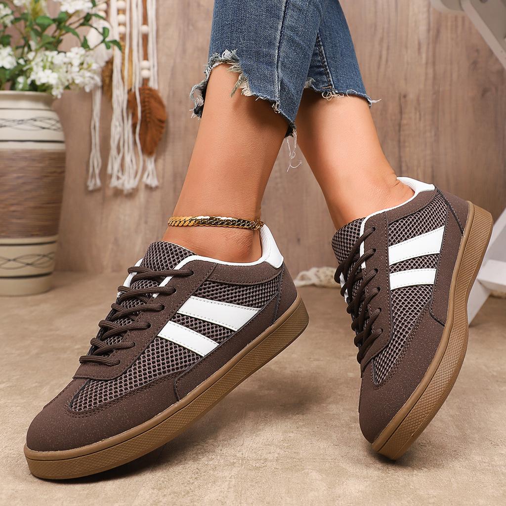 Fashion Breathable Casual Women's Shoes Spring New Style Versatile Sporty Flat Shoes Comfortable Rubber Sole Pure Color Adult Footwear