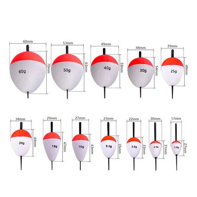 10Pcs Eva Luminous Fishing Night Float Light Stick Foam Plastic Bobber Sea Rock Fishing Striking Floats 1/2/3/5/10G