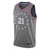 Embiid City Edition Swingman Jersey Grey Gray Men's AJ4636-064