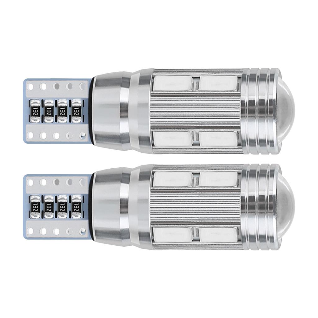 2pcs Car LED Light Bulb T10 5730 5630 10SMD Super Bright for Reading License Plate Lamp Blue