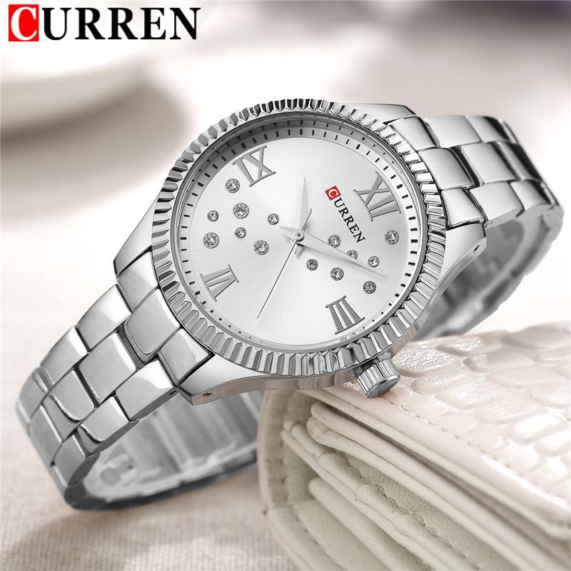 CURREN Nouvelle Montre Femme Tendance Marque Haut de Gamme Luxe Dame Fille Montre-bracelet Or Rose Bracelet Acier Inoxydable Montre Féminine Cadeau