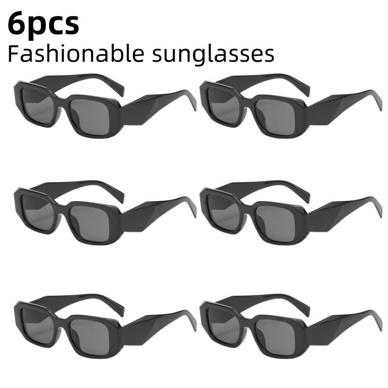 6PCS Classic Unisex Sunglasses Trendy Sun glass for Man and Women Travel Driving Shades Brand Designer Eyewear
