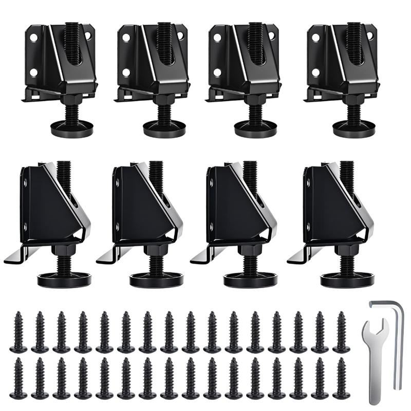 AT19-Adjustable Furniture Levelers Adjustable Table Leg Leveler No-Flip Furniture Installation Workbench Leveling Feet For Furni