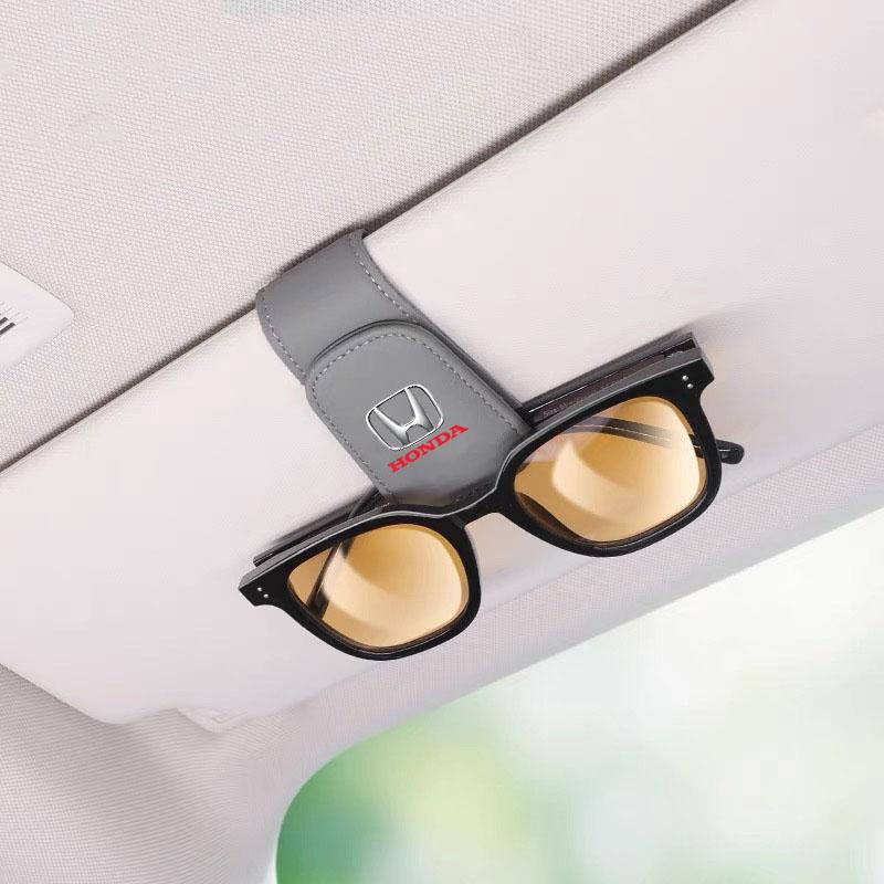 IYXI7 Car Glasses Holder Universal Sun Visor Clip Sunglasses Holder for Honda Fit Civic Accord 7 8 9 10 Pilot City Jazz CRV HRV