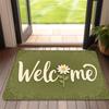 VIKAMA Daisy Welcome Doormat: Noise-Reducing, Comfortable Entryway Mat for Front Doors, Hallways, Bathrooms, and Home Decor