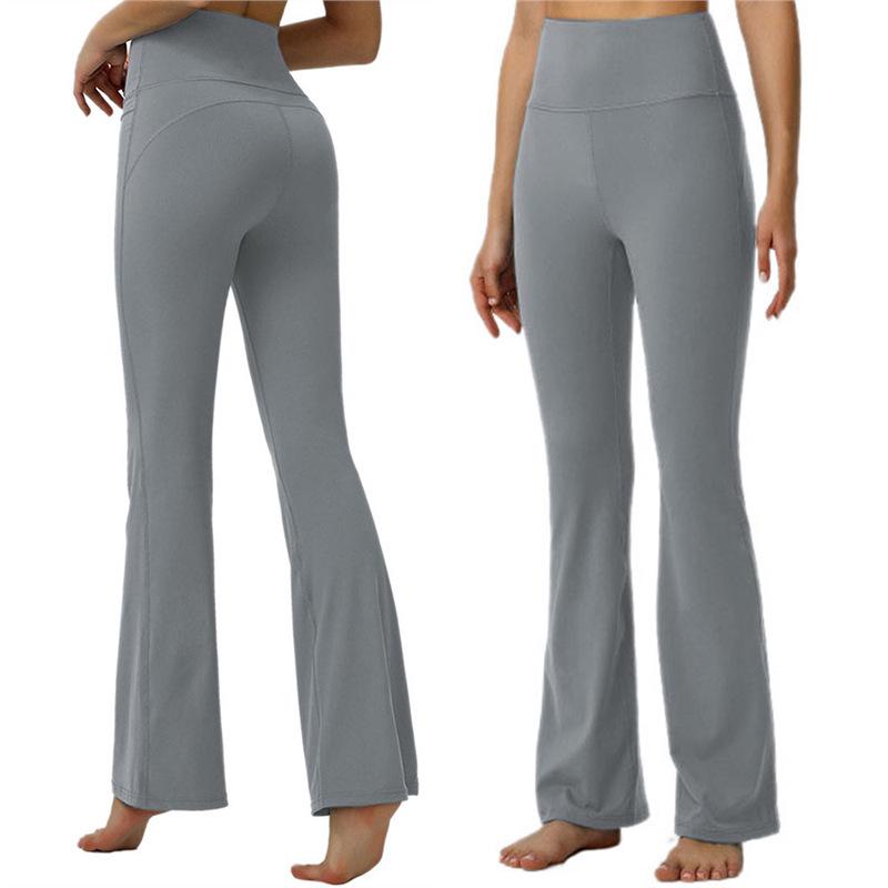 

Шелковистая сетка, высокая эластичность, утягивающие бедра брюки для йоги - женские быстросохнущие спортивные леггинсы клеш с эффектом «обнаженности» для фитнеса весной/летом. XL