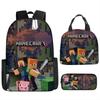 New Virtual World ROBLOX Primary and Secondary School School Bag Children's Backpack Backpack Cartoon Lunch Bag