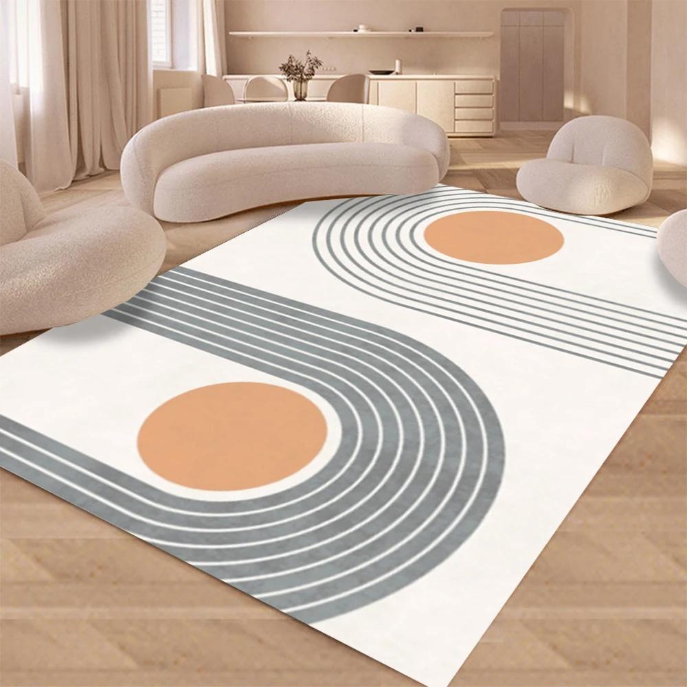 Luxury Rainbow Abstract Line Art Carpet Living Room Sofa Rug Home Decor Bedroom Rug Lounge Kitchen Coffee Table Floormat Modern