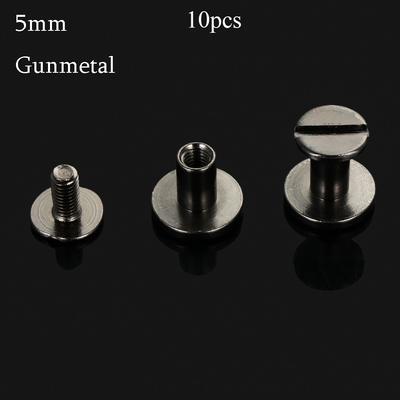 10 szt. 5/6,5/8mm Guzik do bagażu, rękodzieła, tkaniny, Gwoździe mosiężne, Śruby z okrągłym łbem, Nity do pasków skórzanych, Śruba, Solidny gwóźdź, Śruba