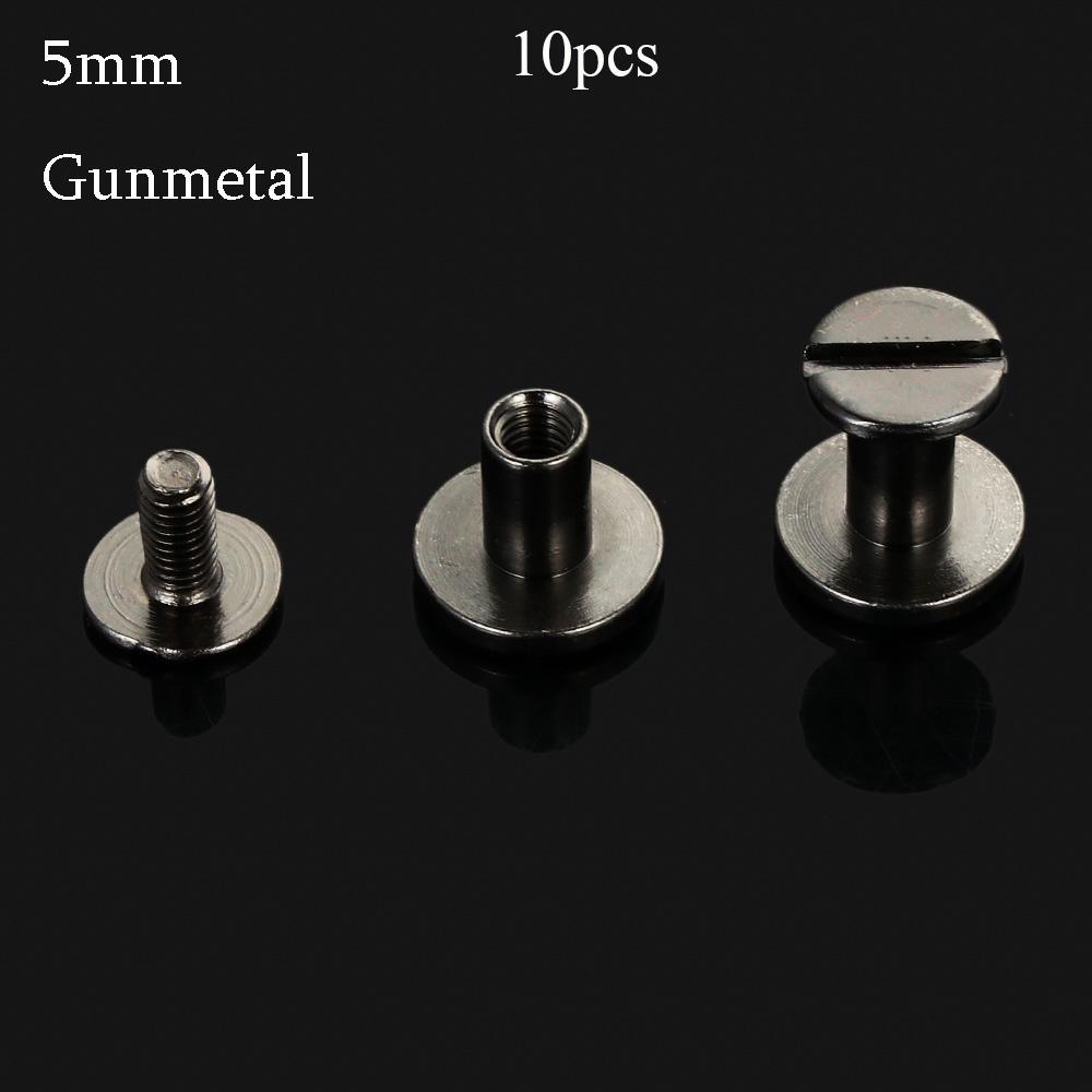 

10 pcs 5/6.5/8mm DIY Brass Nail Clothes/Bag/Shoes Round Head Screws Strap Rivets Screw Solid Nail Bolt Leather Craft