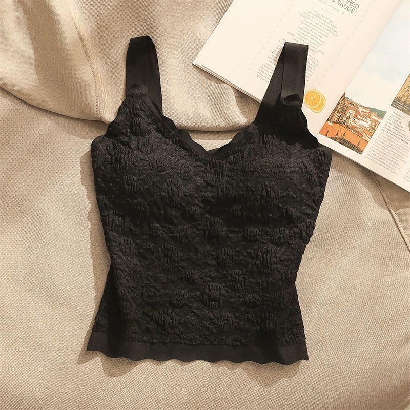 Horká dívka žakárové tílko spodní prádlo krásná záda vesta podprsenka integrovaný vrchní díl bandeau top pro ženy léto