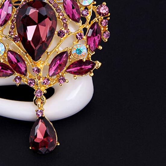 Brooch Water Drop Rust-resistant Alloy Elegant Clothes Pin for Banquet