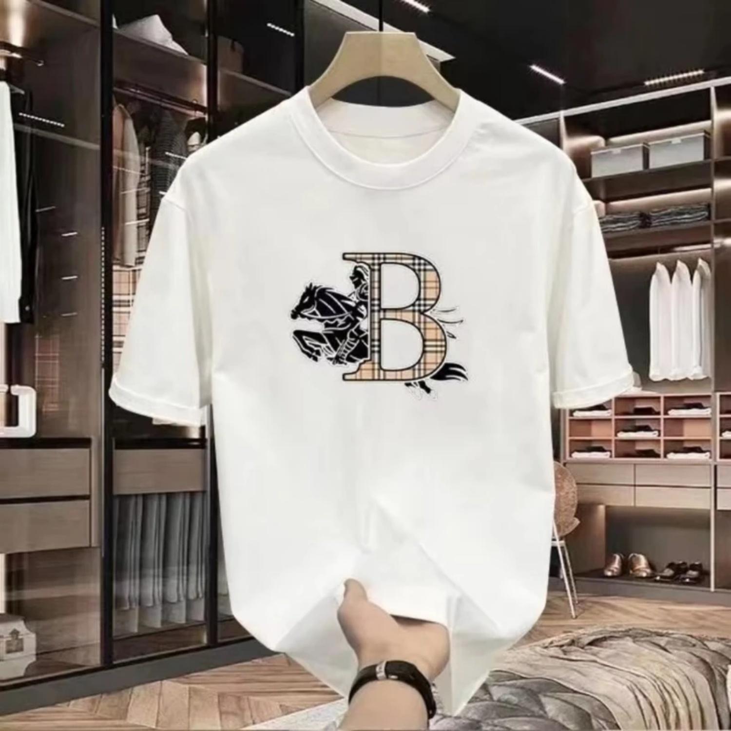 

The Latest Short-sleeved T-shirt Warhorse Light Luxury Tide Brand Ins Summer Pure Cotton Round Neck Men s and Women s T-shirts S чёрный