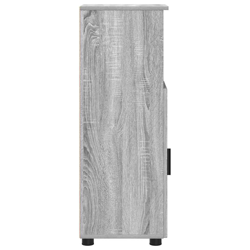 Bathroom Cabinet with Storage Grey Sonoma 30 x 35 x 95 cm