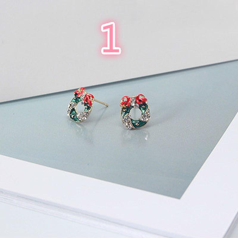 8 Styles of Stylish Women's Alloy Christmas Tree Earrings Christmas Gift Earrings.