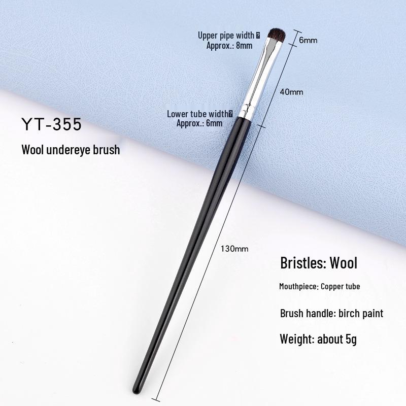 

7-Piece Wool Makeup Brush Set for Eyes: Eyeshadow, Blending, Under-Eye, Eyeliner, Detailing.