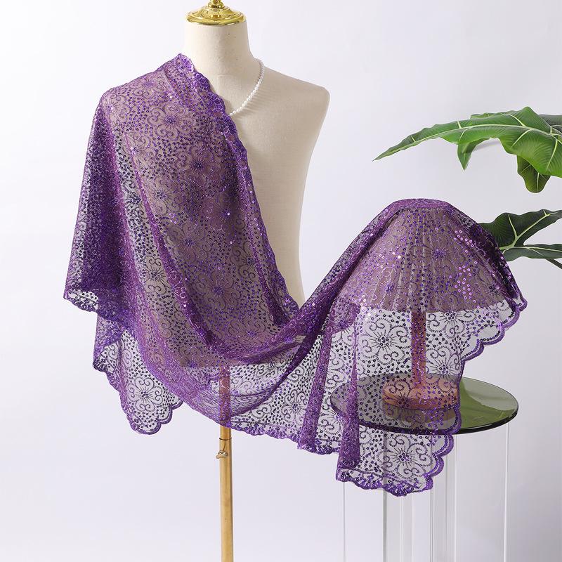 Temperament Elegant Plum Blossom Sequins Embroidered Shawl Bridal Cheongsam Evening Dress Banquet Shawl