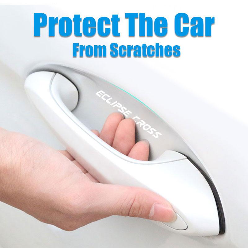 

8x для Mitsubishi Eclipse Cross, автомобильные прозрачные наклейки на ручку, защитная пленка для дверной чаши автомобиля, наклейки против царапин
