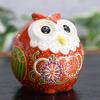 Waza no Kura Stylish Owl Figurine, Kutani Ware, Reddish-Brown Ceramic, Lucky Charm Owl, High-End Brand Interior Decor Object, Perfect for 60th, 70th,