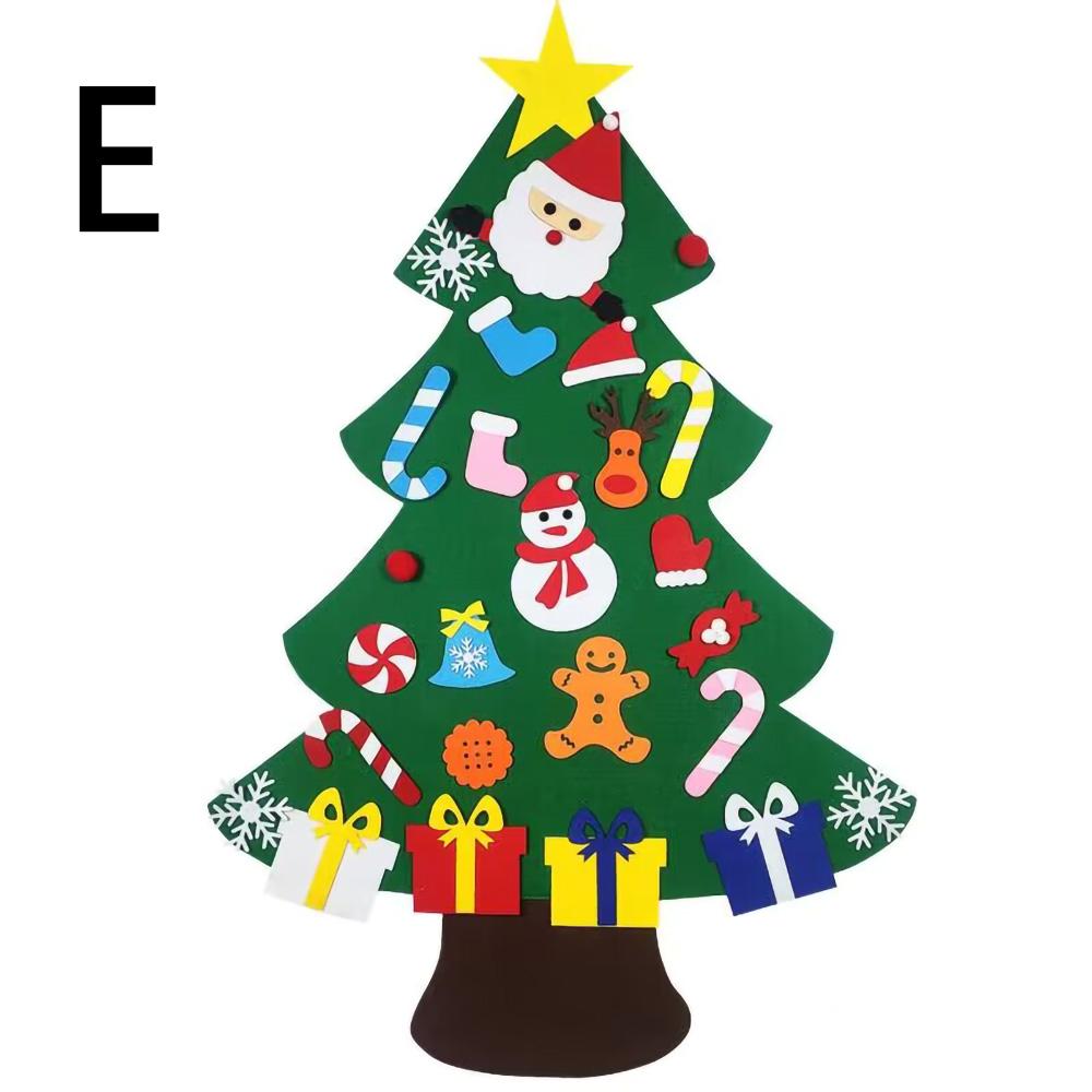 

A/E 2 Модели Сделай сам Фетровая Рождественская Елка 2025 Веселые Рождественские Украшения для Дома Навидад Рождественская Елка с Подсветкой Рождественские Украшения