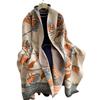 Shawl scarf women's winter wear new floral scarf blanket double-sided dual-purpose shoulder and neck protection to keep warm and advanced