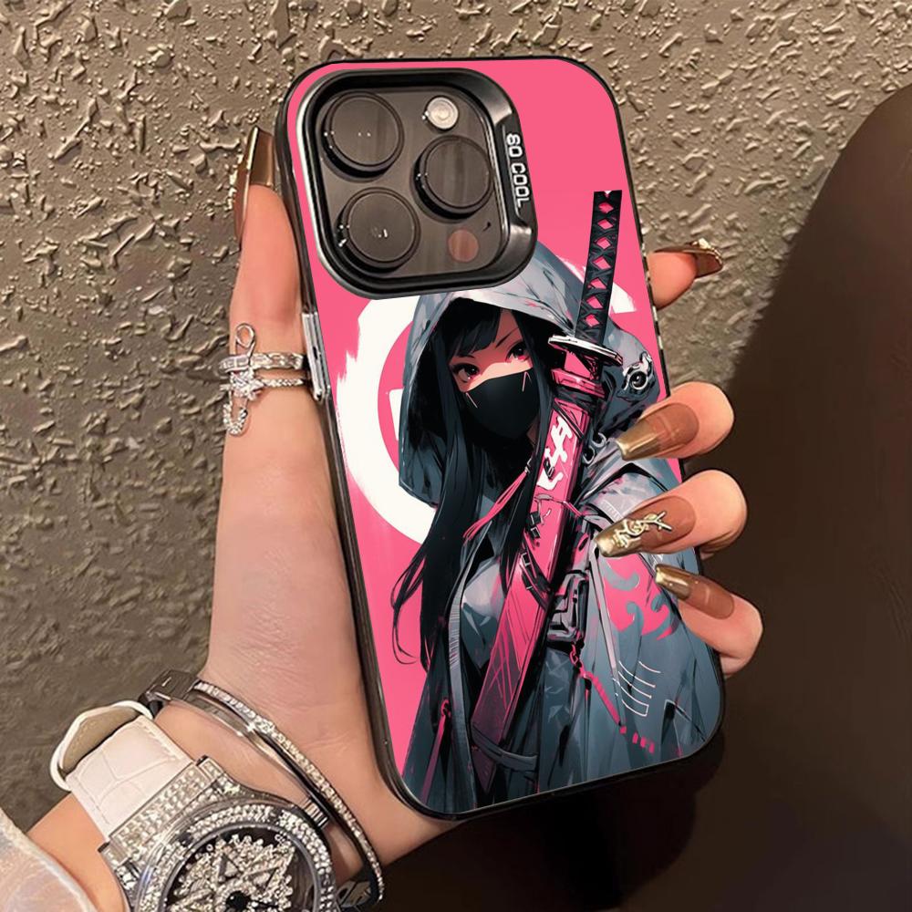 Anime Girl Mobile Phone Case for iPhone 17 16 15 14 13 12 11 X XR XS 8 7 Air Pro Max Plus Translucent Colorful Cover
