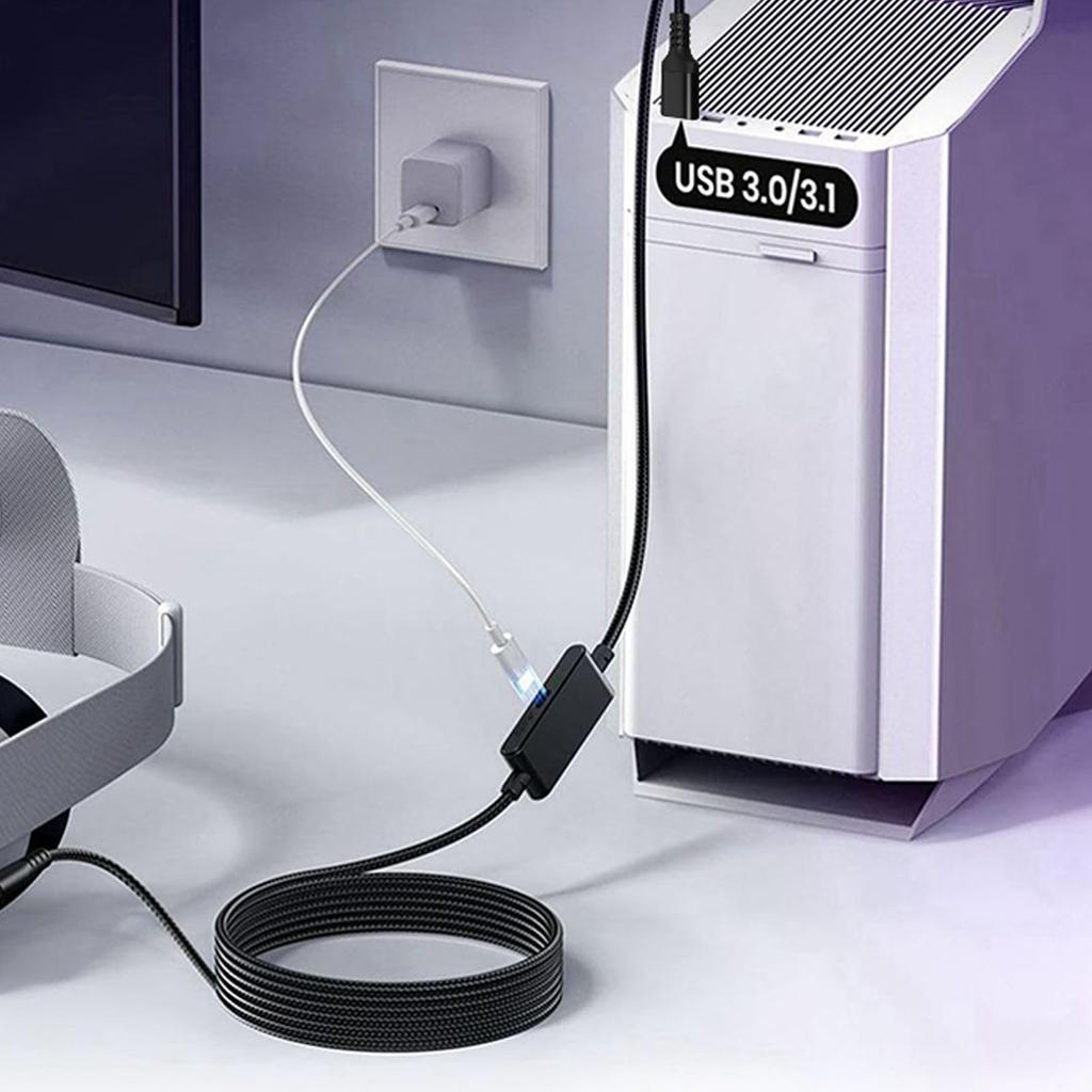 VR Link Cable with Charging 16.4FT USB3.0 5Gbps Transmission High Speed Data Cable for VR Headset PC